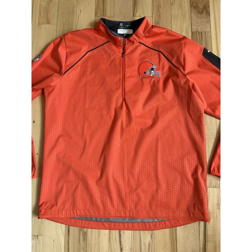 Nike Cleveland Browns Sideline Coach 1/4 Zip Jacket XL NFL Team Issued WILSON